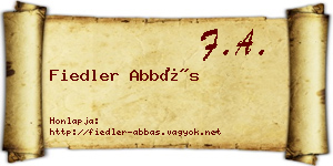 Fiedler Abbás névjegykártya